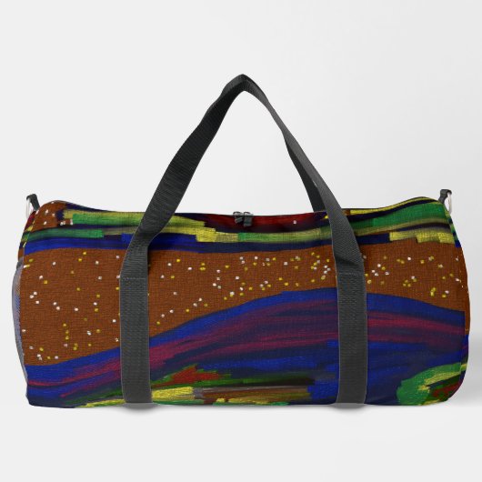 Farbenfrohe Landschaft Duffel Tasche (Rückseite)