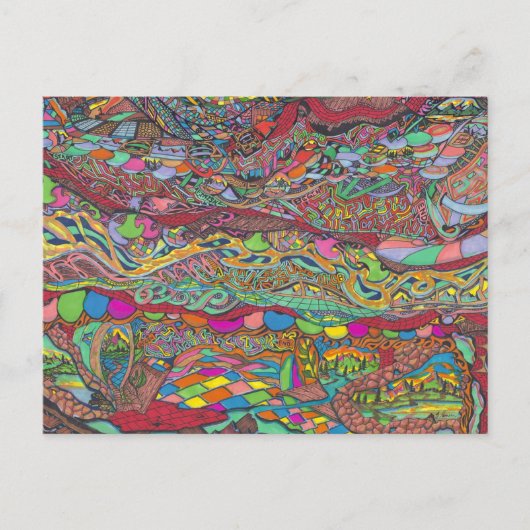 Farbenfrohe Landschaft im Massiv Postkarte (Vorderseite)