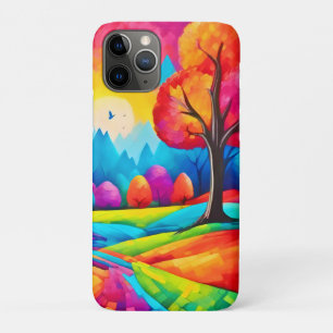 Farbenfrohe Landschaft im Stil der Dreameischen Ku Case-Mate iPhone Hülle