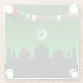 Farbenfrohe Landschaft mit Moschee - Untersetzer a (Rückseite)