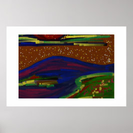 Farbenfrohe Landschaft Poster Art
