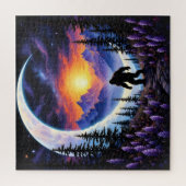 Farbenfrohe Landschaft Sasquatsch am Abend Puzzle (Vertikal)