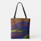 Farbenfrohe Landschaft Tote Tasche (Rückseite)