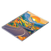 Farbenfrohe Landschaftliche Reiseabenteuer auf kur Notizblock (Linke Seite)