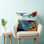 Farbenfrohe Landschaftsgestaltung Kissen (Stuhl )