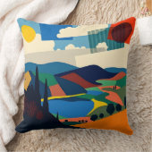 Farbenfrohe Landschaftsgestaltung Kissen (Decke)