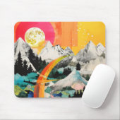 Farbenfrohe Landschaftskollage Mousepad (Mit Mouse)