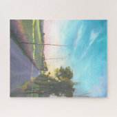 Farbenfrohe Landschaftsmalerei der Toskana Puzzle (Horizontal)