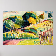 Farbenfrohe Landschaftsmalerei