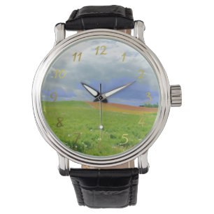 farbenfrohe Landschaftsuhren Armbanduhr