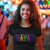 Farbenfrohe Langusten und Perlen T-Shirt