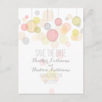 Farbenfrohe Lanterns Garden Hochzeit Save the Date