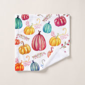 Farbenfrohe Lanterns Herbstkunst Set Handtuch (Waschlappen)