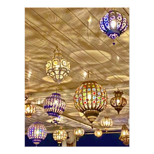 Farbenfrohe Lanterns - Marrakesch, Marokko Fotodruck (Vorne)