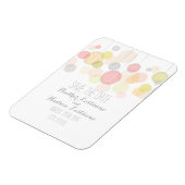 Farbenfrohe Lanterns Save the Date Magnet (Linke Seite)