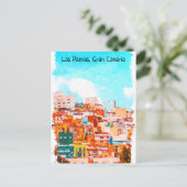 Farbenfrohe Las Palmas Gran Canaria Architektur Postkarte (Stehend Vorderseite)