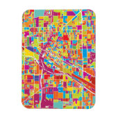 Farbenfrohe Las Vegas, Nevada Karte Magnet (Vertikal)