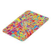 Farbenfrohe Las Vegas, Nevada Karte Magnet (Linke Seite)