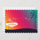 Farbenfrohe Las Vegas Strip Wedding Einladung (Rückseite)