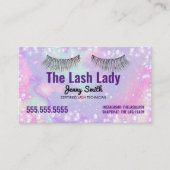 Farbenfrohe Lash Tech Business Card Visitenkarte (Vorderseite)
