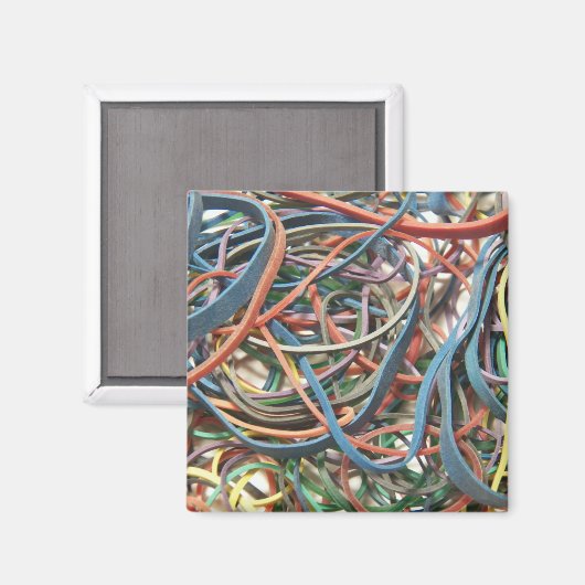 Farbenfrohe Latex Bands Magnet (Vorderseite/Rückseite)
