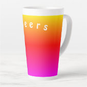 Farbenfrohe Latte-Tasse-Regenbogenfarben - Beifall Milchtasse (Rechte Ecke)