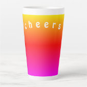 Farbenfrohe Latte-Tasse-Regenbogenfarben - Beifall Milchtasse (Vorderseite)