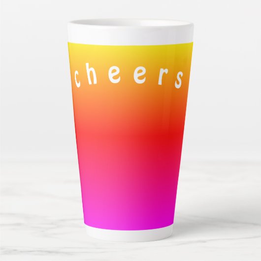 Farbenfrohe Latte-Tasse-Regenbogenfarben - Beifall Milchtasse (Vorderseite)