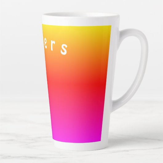 Farbenfrohe Latte-Tasse-Regenbogenfarben - Beifall Milchtasse (Rechts)