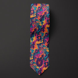 Farbenfrohe Lava Abstrakt Neck Tie Krawatte