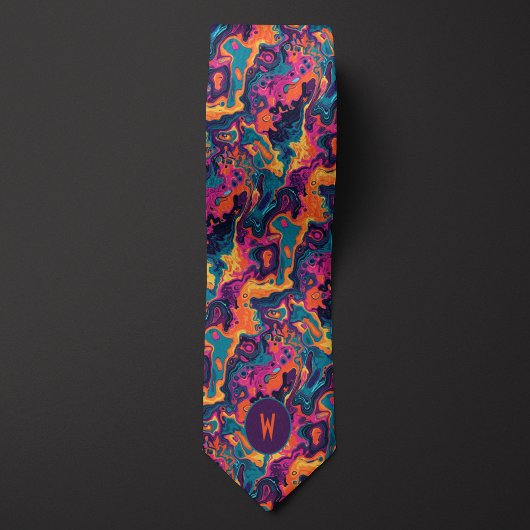 Farbenfrohe Lava Abstrakt Neck Tie Krawatte