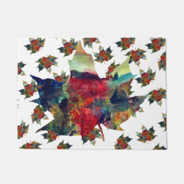 Farbenfrohe Leaf Art Door Mat Fußmatte