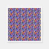 Farbenfrohe Leaf Muster Party Napkin Serviette (Vorderseite)