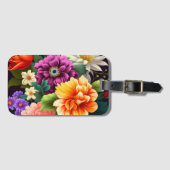 Farbenfrohe lebendige Blume Gepäckanhänger (Vorderseite (Horizontal))