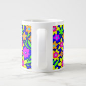 Farbenfrohe lebendige Blume Jumbo-Tasse (Rückseite)