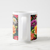 Farbenfrohe lebendige Blume Jumbo-Tasse (Rückseite)