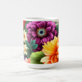 Farbenfrohe lebendige Blume Kaffeetasse (Mittel)