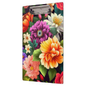 Farbenfrohe lebendige Blume Klemmbrett (Links)