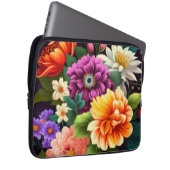 Farbenfrohe lebendige Blume Laptopschutzhülle (Vorne Rechts)