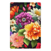 Farbenfrohe lebendige Blume Mini Klemmbrett (Rückseite)