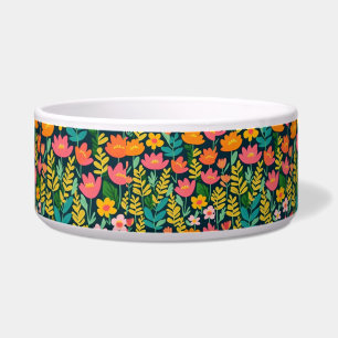 Farbenfrohe lebendige Blume Napf