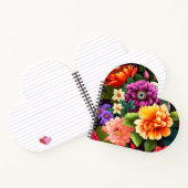 Farbenfrohe lebendige Blume Notizblock (Innenseite)