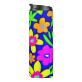 Farbenfrohe lebendige Blume Thermosbecher (Nach rechts gedreht)
