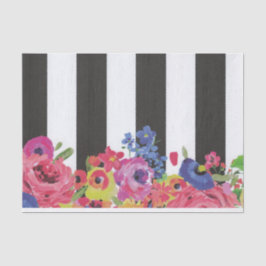 Farbenfrohe, lebendige Button Streifen Seidenpapier