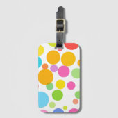 Farbenfrohe, lebendige Circle Pattern Modernes Abs Gepäckanhänger (Vorderseite Vertikal)