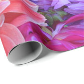 Farbenfrohe, lebendige Dahlia-Blume Geschenkpapier (Rolleneckpunkt)