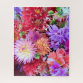 Farbenfrohe, lebendige Dahlia-Blume Puzzle (Vertikal)