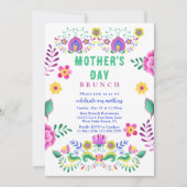 Farbenfrohe, lebendige Fiesta Muttertag Brunch Einladung (Vorderseite)