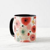 Farbenfrohe, lebendige Frucht-Blume Nahtloses Must Tasse (Vorderseite Links)