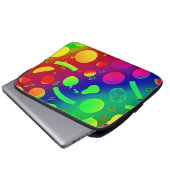 Farbenfrohe, lebendige Neon Frucht Muster Kunst Laptopschutzhülle (Vorne Knopf)